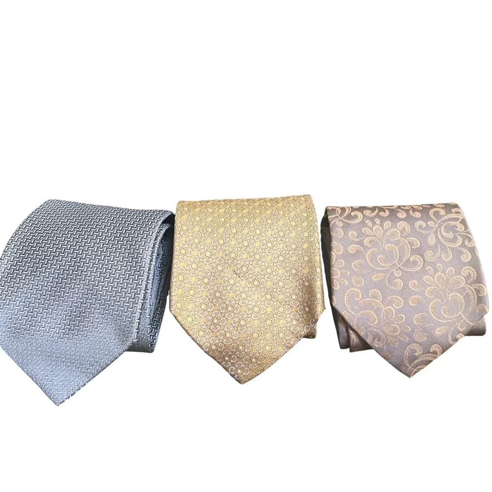 Carrot‎ & Gibbs Silk Tie Lot 5 Milano's Clothier Geometric Paisley Floral